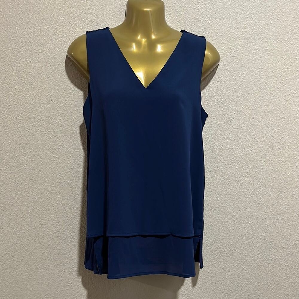 MICHAEL KORS Layered V-Neck Sleeveless Top, Size S, NWT